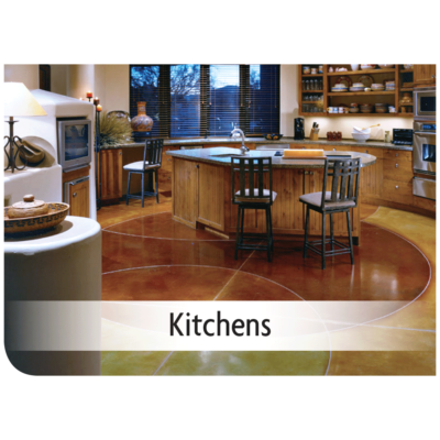 Kemiko Products Application - Kitchens Example, Neutralize Concrete Stain with Neutra Clean